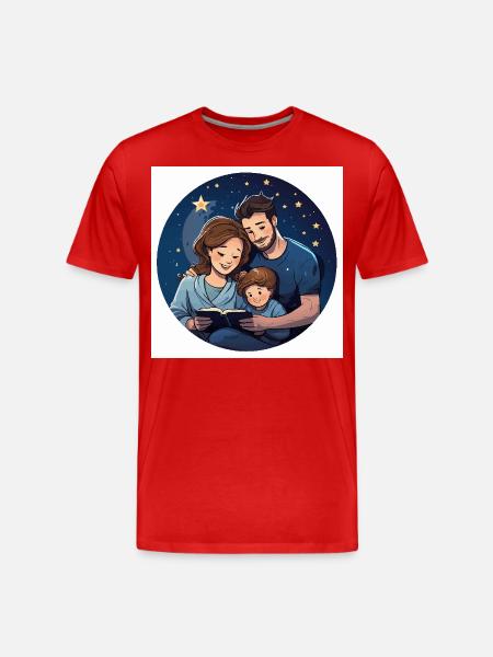 Bedtime Tales - Men's Premium Organic T-Shirt - red