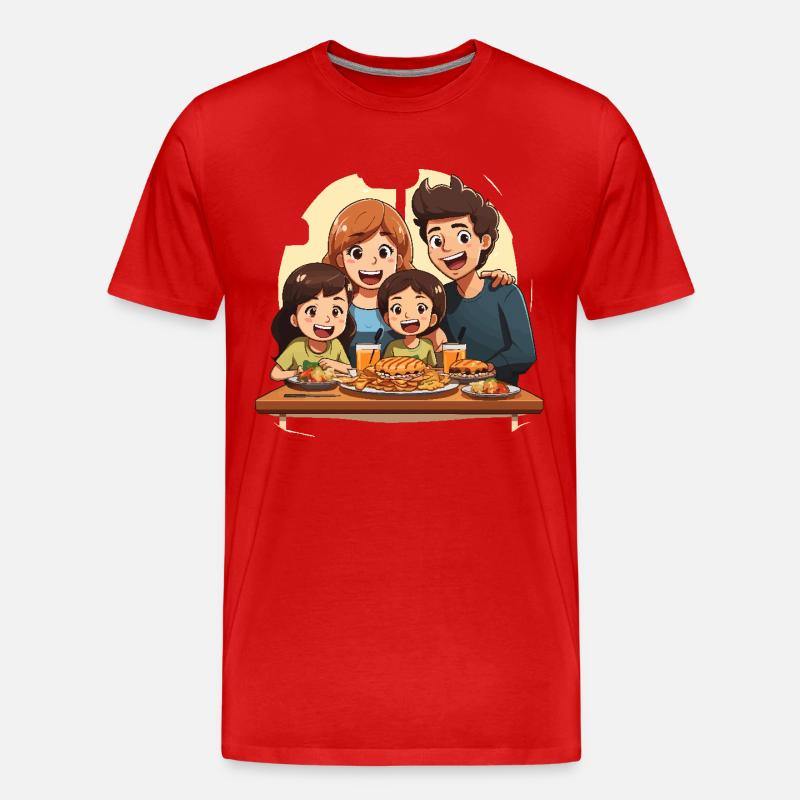 Tisch der Liebe - Männer Premium Bio T-Shirt - Rot