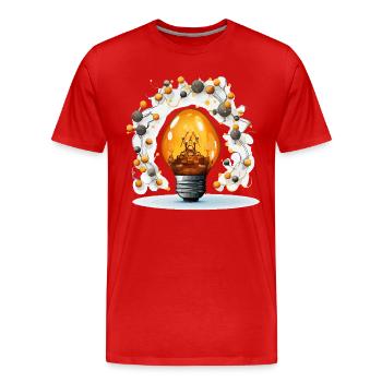 Illuminating Creativity - Men's Premium Organic T-Shirt - red - Front - Damien (186cm)