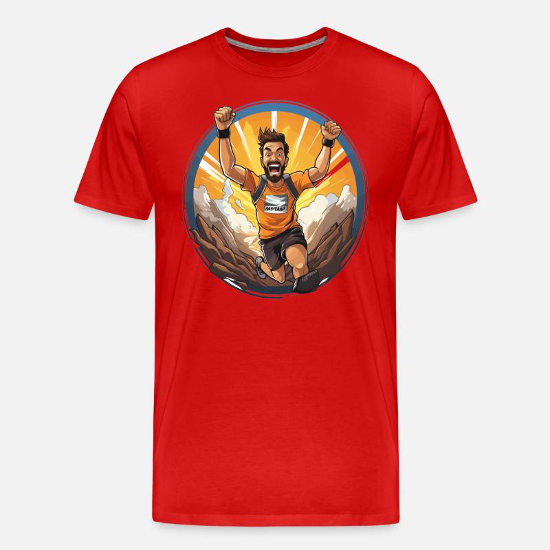 Marathon-Erfolge - Männer Premium Bio T-Shirt - Rot