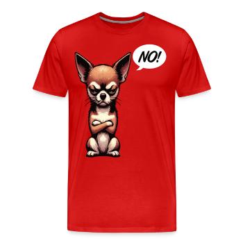 Pas de Chihuahua Propriétaire de Chihuahua Amoureux des Chihuahuas - T-shirt bio Premium Homme - rouge - Devant - Damien (186cm)