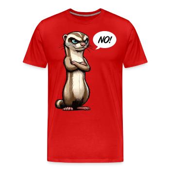 Pas de furets Gardiens de furets Propriétaires de furets - T-shirt bio Premium Homme - rouge - Devant - Damien (186cm)