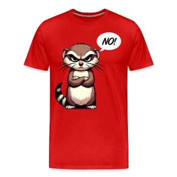 Pas de furets Gardiens de furets Propriétaires de furets - T-shirt bio Premium Homme - rouge - Devant - Damien (186cm)
