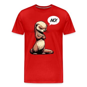 Pas de furets Gardiens de furets Propriétaires de furets - T-shirt bio Premium Homme - rouge - Devant - Damien (186cm)