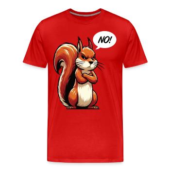 Pas d’écureuil Écureuil Amoureux de l’écureuil - T-shirt bio Premium Homme - rouge - Devant - Damien (186cm)