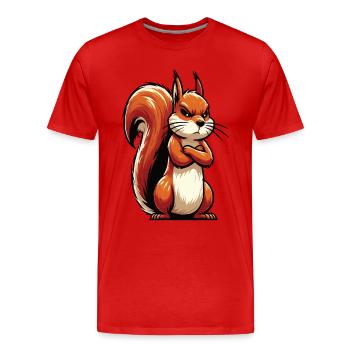 Écureuil Écureuil Écureuil Amoureux des rongeurs - T-shirt bio Premium Homme - rouge - Devant - Damien (186cm)