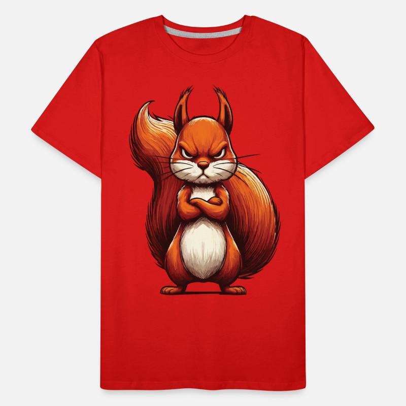 Eichhörnchen Eichhorn Eichhörnchenliebhaber Nager Männer Premium Bio T-Shirt