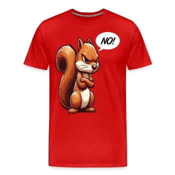 No Eichhörnchen Eichhorn Eichhörnchenliebhaber - Männer Premium Bio T-Shirt - Rot - Vorne - Damien (186cm)