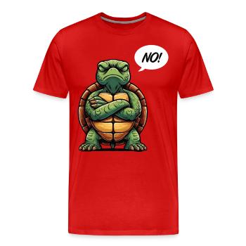 No Turtle Sea Turtle Turtles - Men's Premium Organic T-Shirt - red - Front - Damien (186cm)