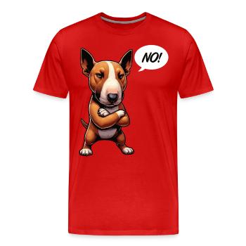 No Miniatur Bullterrier Bully Bullterrierbesitzer - Männer Premium Bio T-Shirt - Rot - Vorne - Damien (186cm)