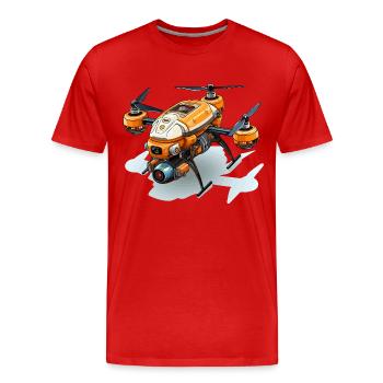 Sky Lieferung - Männer Premium Bio T-Shirt - Rot - Vorne - Damien (186cm)