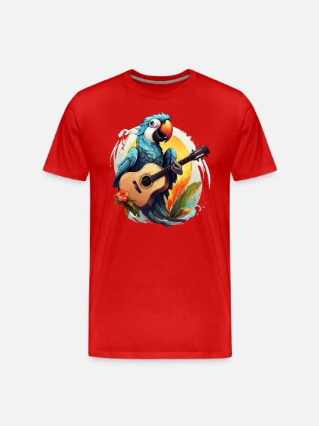Tropical Melodies - Men's Premium Organic T-Shirt - red