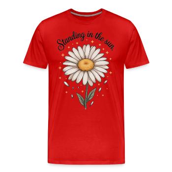 Blume des Lichts - Männer Premium Bio T-Shirt - Rot - Vorne - Damien (186cm)