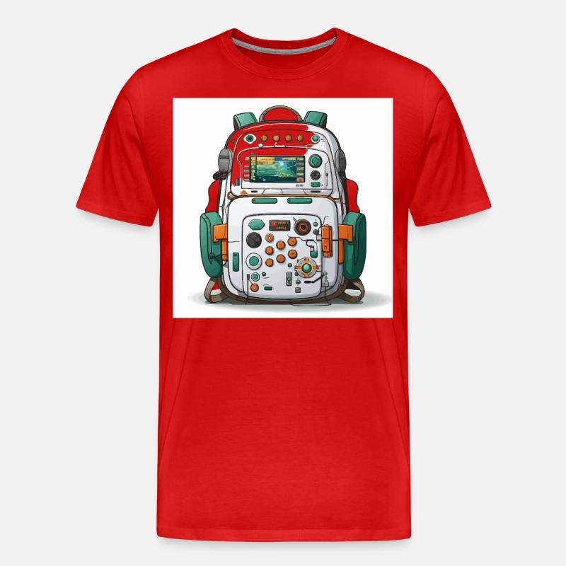 Le Geeks Tech Carry - T-shirt bio Premium Homme - rouge