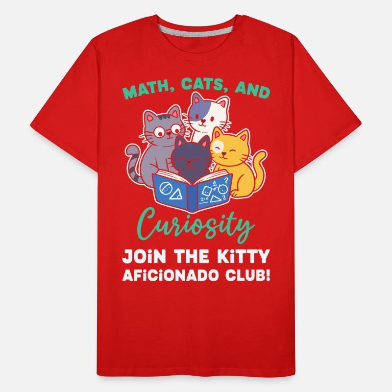 Math Cats Chat Lover Enseignant Étudiant T-shirt bio Premium Homme