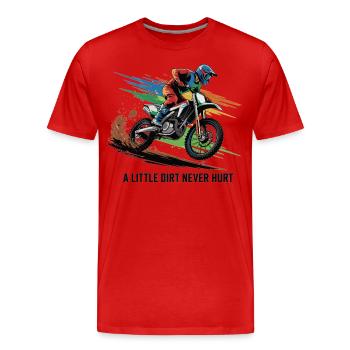 Biker Shirt für Offroad Schlamm Spaß - Männer Premium Bio T-Shirt - Rot - Vorne - Damien (186cm)