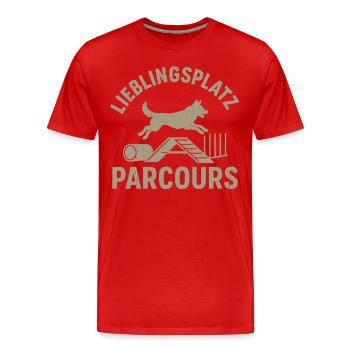 Agility Parcours Coup de cœur Sports canins - T-shirt bio Premium Homme - rouge - Devant - Damien (186cm)