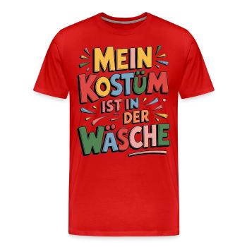 Costume d’urgence - Mon costume est au lavage - T-shirt bio Premium Homme - rouge - Devant - Damien (186cm)