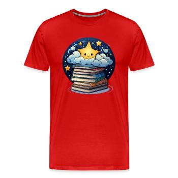 Versets célestes - T-shirt bio Premium Homme - rouge - Devant - Damien (186cm)