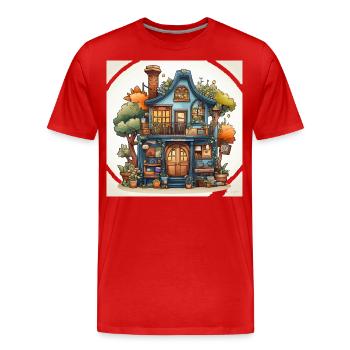Miniatur-Erinnerungen - Männer Premium Bio T-Shirt - Rot - Vorne - Damien (186cm)