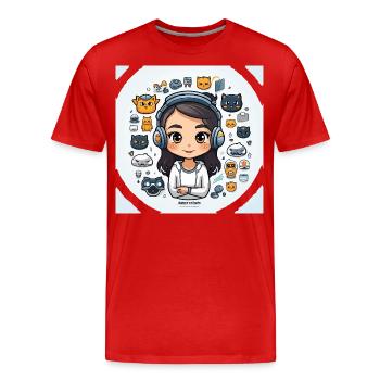 App Development Academy - Men's Premium Organic T-Shirt - red - Front - Damien (186cm)