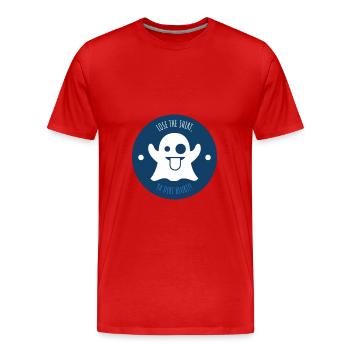 Perdre la chemise, ta saleté floue - T-shirt bio Premium Homme - rouge - Devant - Damien (186cm)