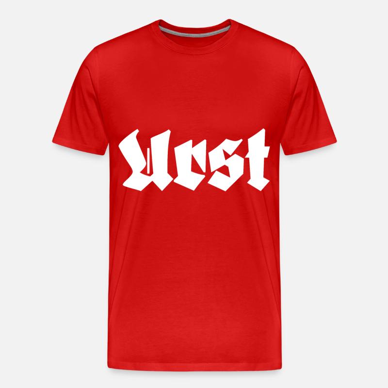 Urst Ostdeutsch Ossi Spruch - Männer Premium Bio T-Shirt - Rot