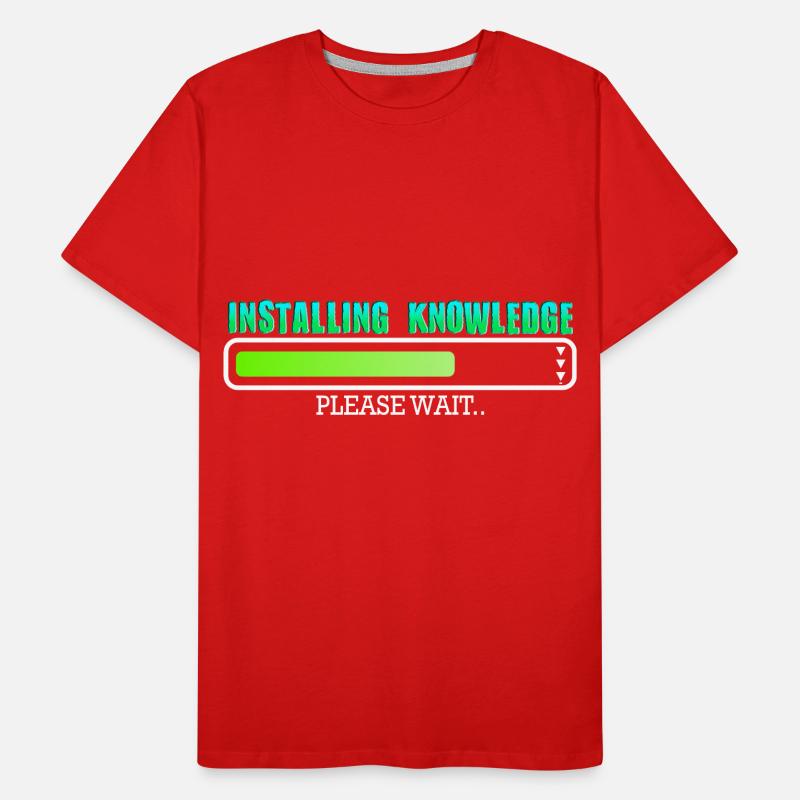 Installing Knowledge please wait Men's Premium Organic T-Shirt
