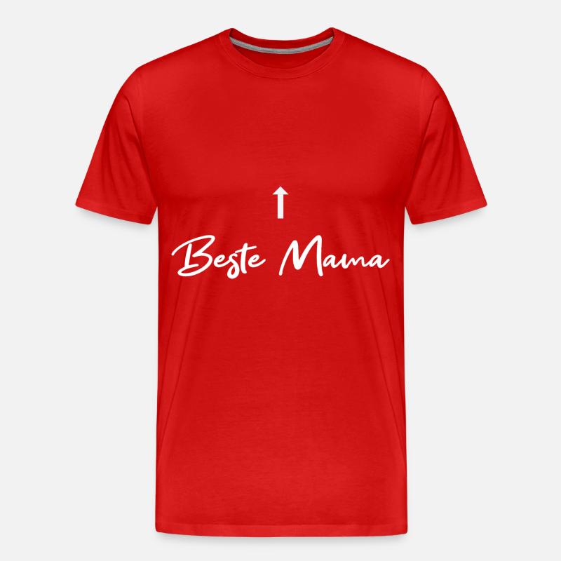 Beste Mama - Männer Premium Bio T-Shirt - Rot