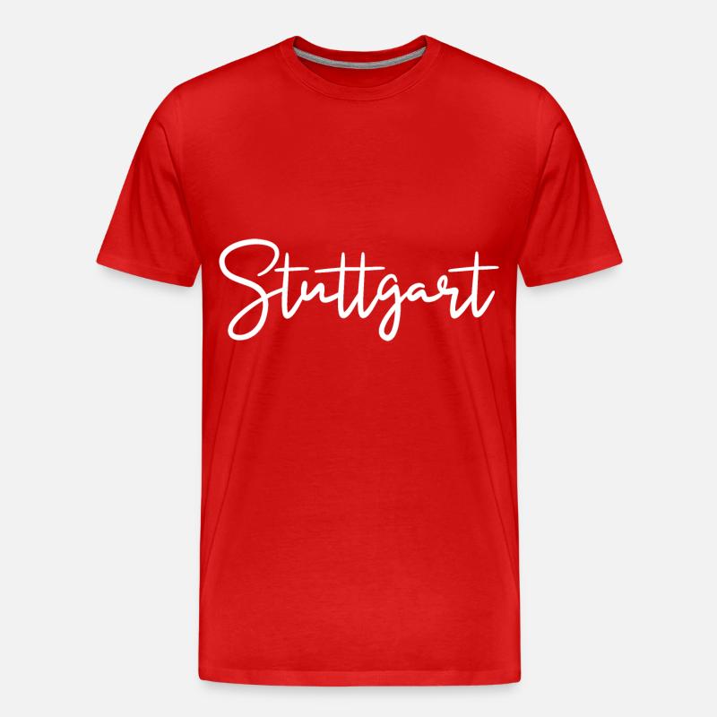 Stuttgart - Männer Premium Bio T-Shirt - Rot