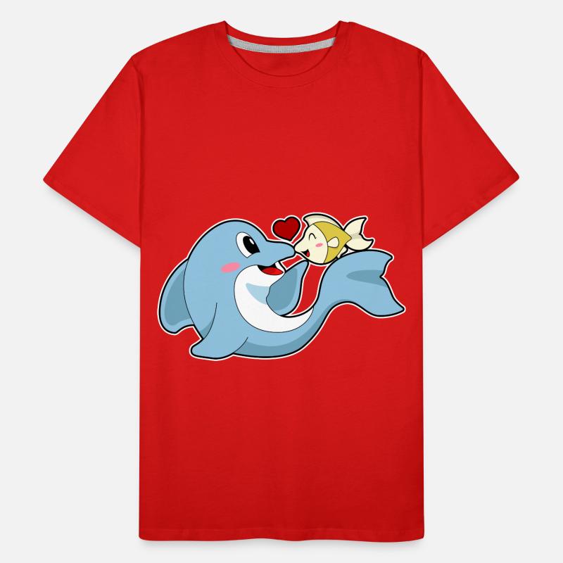 Dolphin Love Fish Men's Premium Organic T-Shirt