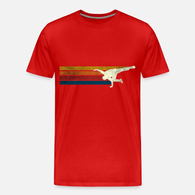 Breakdance Breakdancer Rétro - T-shirt bio Premium Homme - rouge