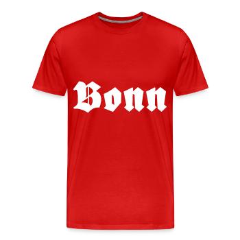 Bonn - Männer Premium Bio T-Shirt - Rot - Vorne - Damien (186cm)