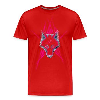Wolf Start - T-shirt bio Premium Homme - rouge - Devant - Damien (186cm)