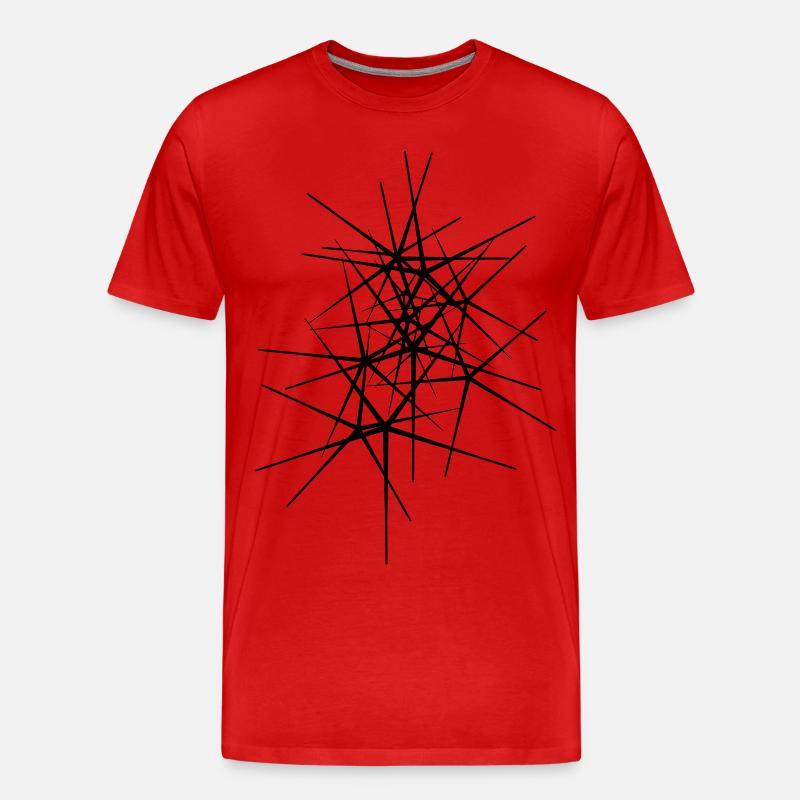 Spikes - Männer Premium Bio T-Shirt - Rot