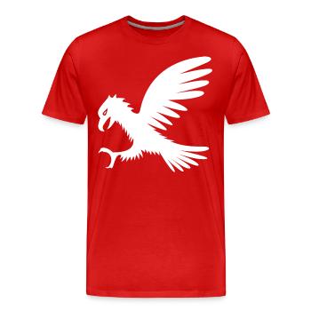 aigle - T-shirt bio Premium Homme - rouge - Devant - Damien (186cm)