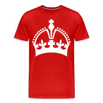 Krone - Männer Premium Bio T-Shirt - Rot - Vorne - Damien (186cm)