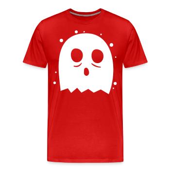 ghost - Men's Premium Organic T-Shirt - red - Front - Damien (186cm)