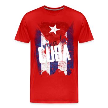 Viva la Cuba - Männer Premium Bio T-Shirt - Rot - Vorne - Damien (186cm)