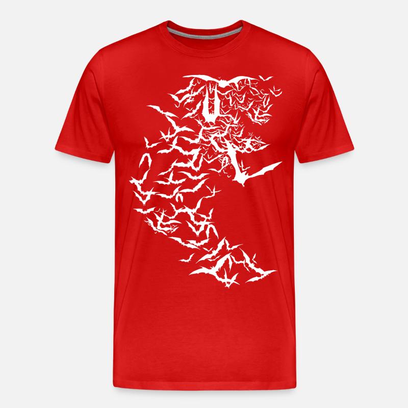 Fledermäuse - Männer Premium Bio T-Shirt - Rot