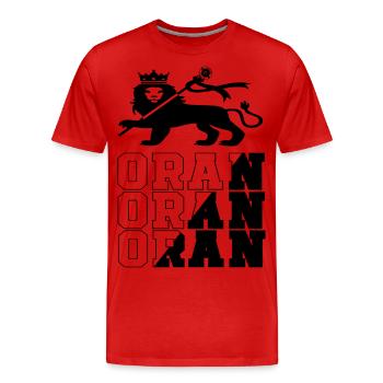 Oran - Men's Premium Organic T-Shirt - red - Front - Damien (186cm)