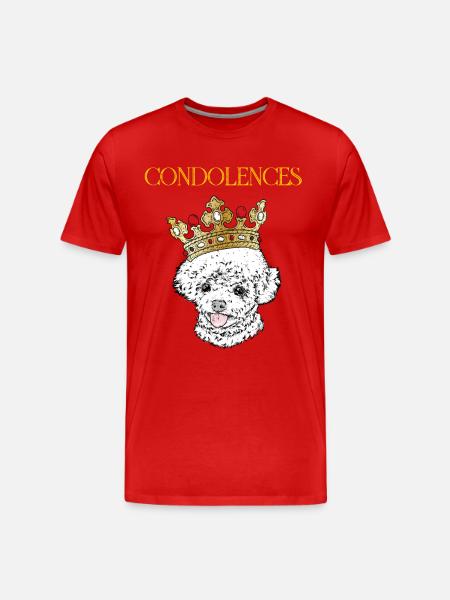 Dog with crown - Men's Premium Organic T-Shirt - red