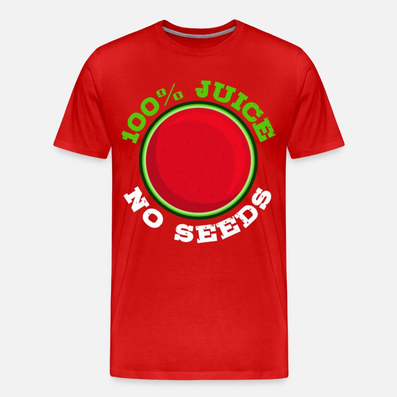 Funny Vasectomy Sterilization Watermelon - Men's Premium Organic T-Shirt - red