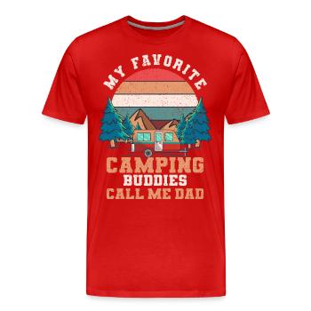 Camping Familie Camp Zelten Wohnwagen Wohnmobil - Männer Premium Bio T-Shirt - Rot - Vorne - Damien (186cm)