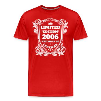 2006 - Men's Premium Organic T-Shirt - red - Front - Damien (186cm)