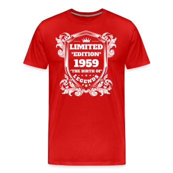 1959 - Men's Premium Organic T-Shirt - red - Front - Damien (186cm)