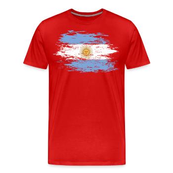 Argentina used - Men's Premium Organic T-Shirt - red - Front - Damien (186cm)