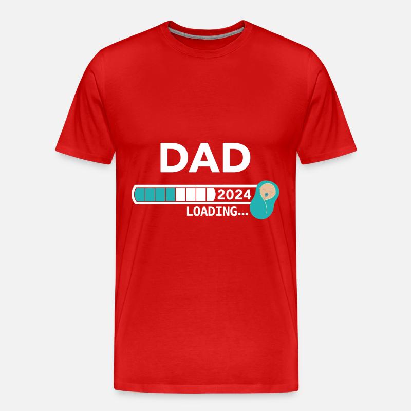 DAD 2024 loading... - Männer Premium Bio T-Shirt - Rot