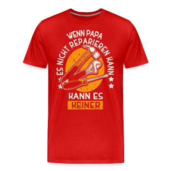 Daddy Repair Master – Artisan indomptable - T-shirt bio Premium Homme - rouge - Devant - Damien (186cm)