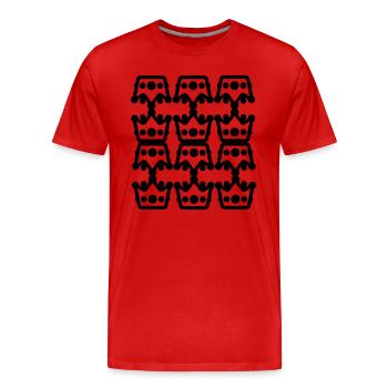 Lampen-Typ-Design - Männer Premium Bio T-Shirt - Rot - Vorne - Damien (186cm)